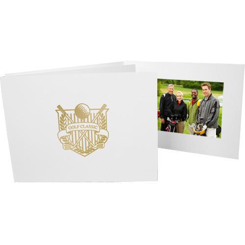 Foil Stamped Golf Folders - Gold Golf Crest